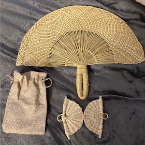 Fan and earring set